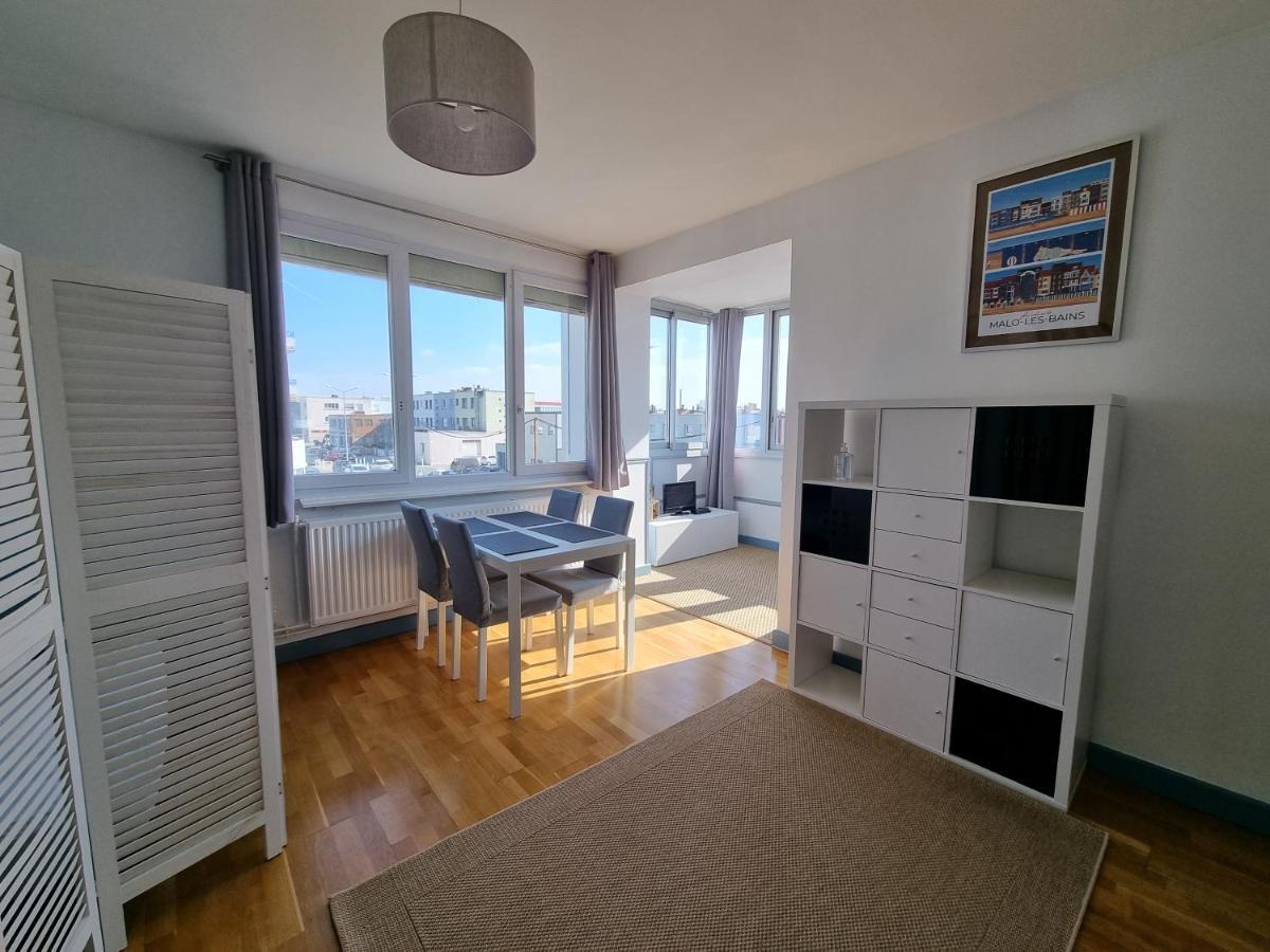 Studio Malouin - Sur La Digue De Malo Les Bains Avec Vue Sur Mer Eksteriør bilde