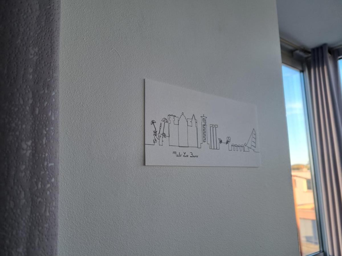 Studio Malouin - Sur La Digue De Malo Les Bains Avec Vue Sur Mer Eksteriør bilde
